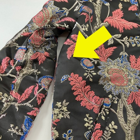 GUESS Hayal Printed Embroidered Bomber Jacket size 16 - Picture 15 of 15